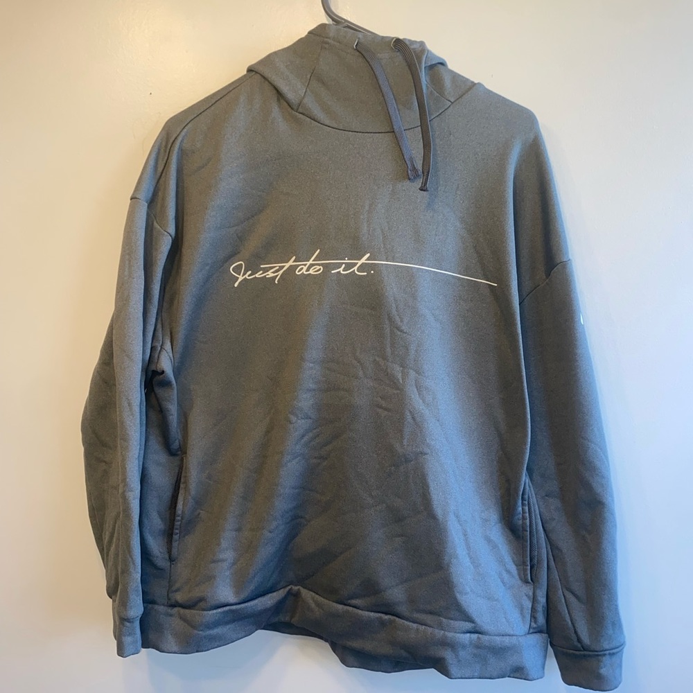 Gray Nike just do it hoodie